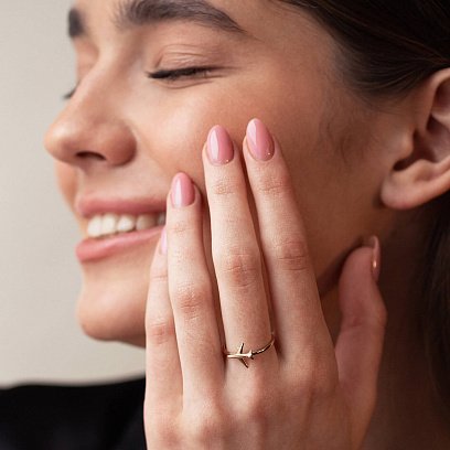 Золотое кольцо "Самолетик" к06333 №6