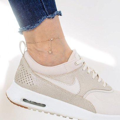 Золотий браслет на ногу "Зірка" б03605 №5