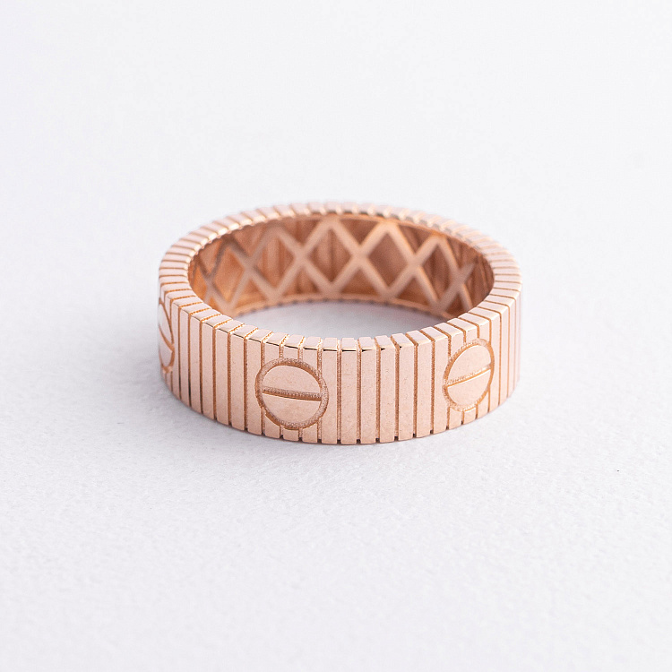 Золотое кольцо "Love" к08416 от ювелирного магазина Оникс - 2