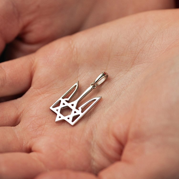 Золотий кулон "Герб України - Тризуб. Жидобандера" п03810 від ювелірного магазину Онікс - 1