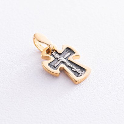 Крестик "Спаси и сохрани" (позолота) 131813