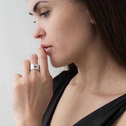 Срібна каблучка з гравіруванням "Серце" 112143сер №10