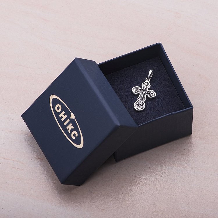 Срібний православний хрестик (чорніння) 131721 від ювелірного магазину Онікс - 2