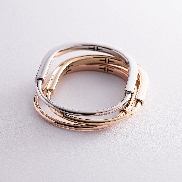 Жесткий браслет Lock в белом золоте б05257 от ювелирного магазина Оникс - 7