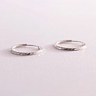 Серьги - кольца в белом золоте (1.8 см) с07797 от ювелирного магазина Оникс - 2