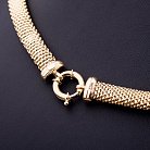 Ексклюзивне золоте кольє з фіанітами (плетіння "Попкорн") кол00711 от ювелирного магазина Оникс - 2