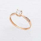 Золотое помолвочное кольцо с фианитами к04211 от ювелирного магазина Оникс