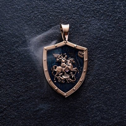 Золотий кулон "Георгій Переможець" п03808 №12