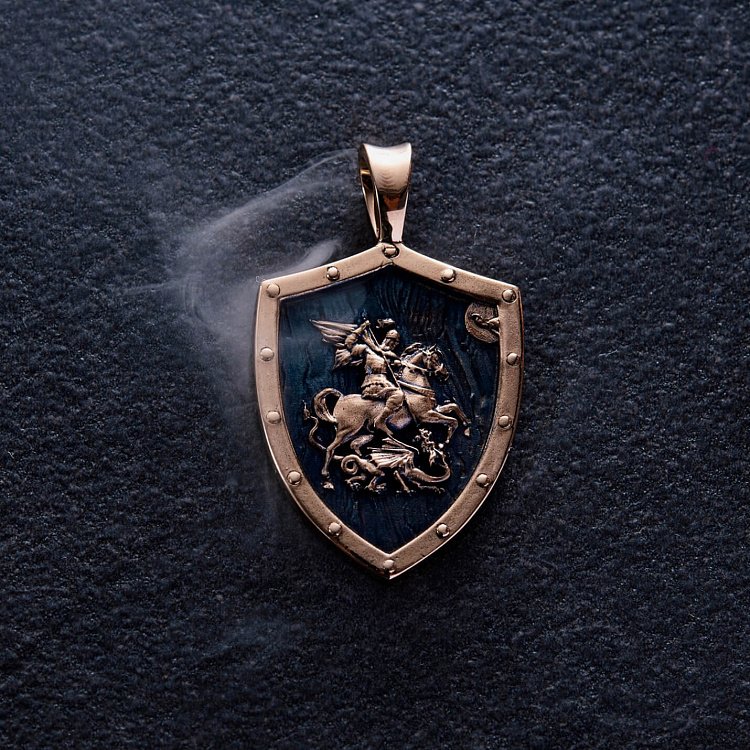 Золотий кулон "Георгій Переможець" п03808 від ювелірного магазину Онікс - 12