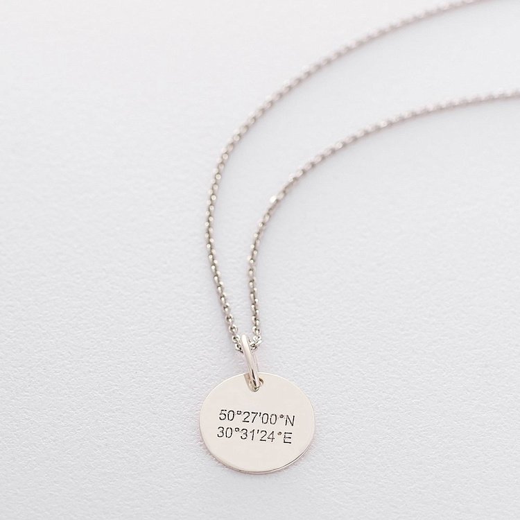 Кулон "Координаты" 132724koordinatu от ювелирного магазина Оникс