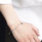Срібний браслет (емаль, фіаніт) 141333 от ювелирного магазина Оникс - 5