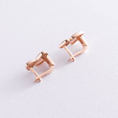Золотые серьги с фианитами с06576 №3