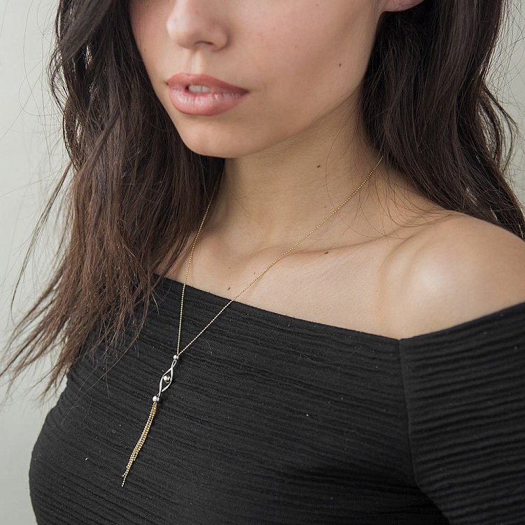 Колье из золота кол00615 от ювелирного магазина Оникс - 3