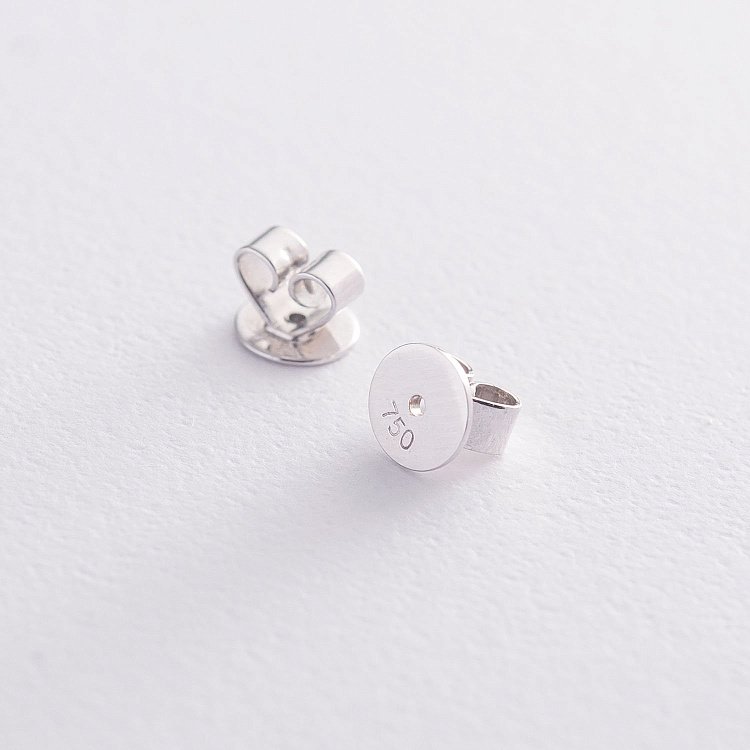 Золоті сережки-пусети з діамантами і сапфірами E00783mi від ювелірного магазину Онікс - 2