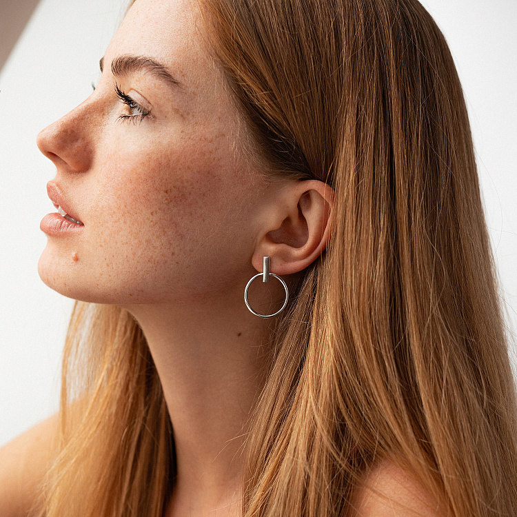 Золоті сережки - пусети "Впевненість" с07275 від ювелірного магазину Онікс - 9