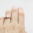 Золотое помолвочное кольцо с фианитами к03840 от ювелирного магазина Оникс - 5