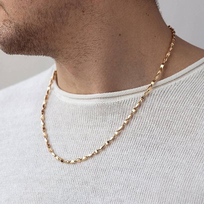 Золотая мужская цепочка ц00578 №2