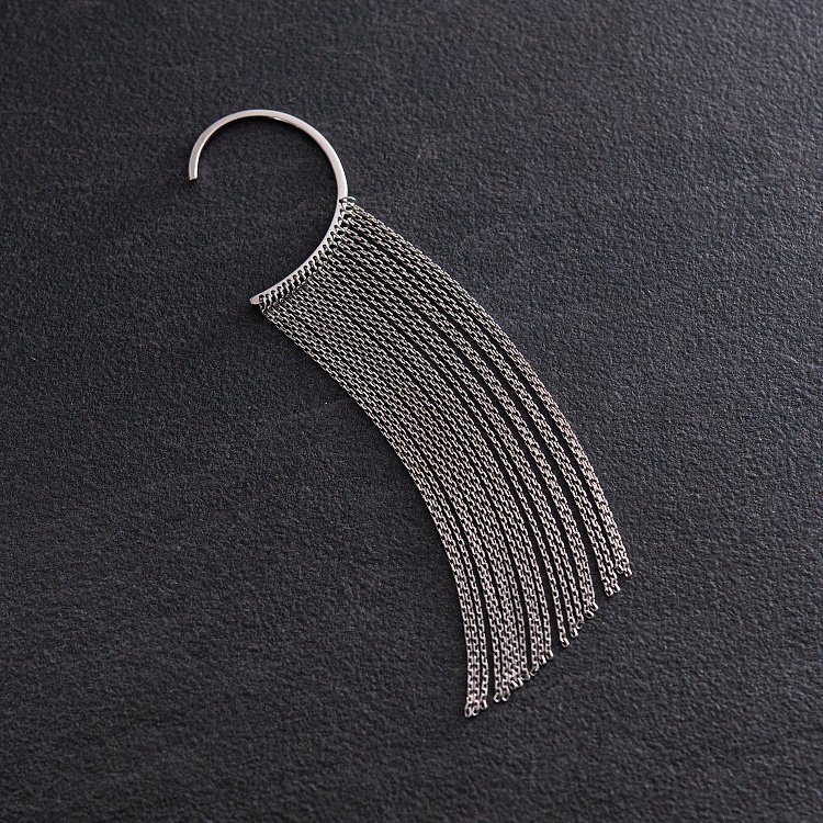 Серебряная серьга - каффа "Неповторимость" 122861 от ювелирного магазина Оникс - 17