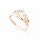 Золотое кольцо "Корона" с фианитами к05524 от ювелирного магазина Оникс