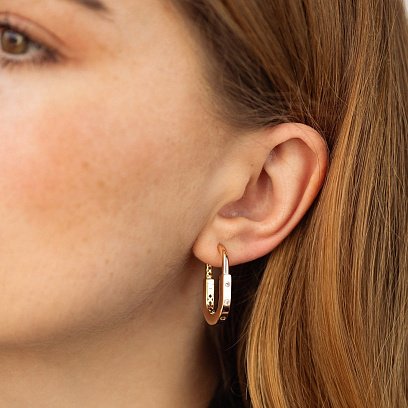 Серьги "Camilla" в красном золоте (фианиты) с08810 №2