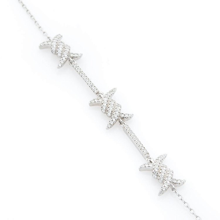 Срібний браслет з фіанітами 14944 від ювелірного магазину Онікс - 3