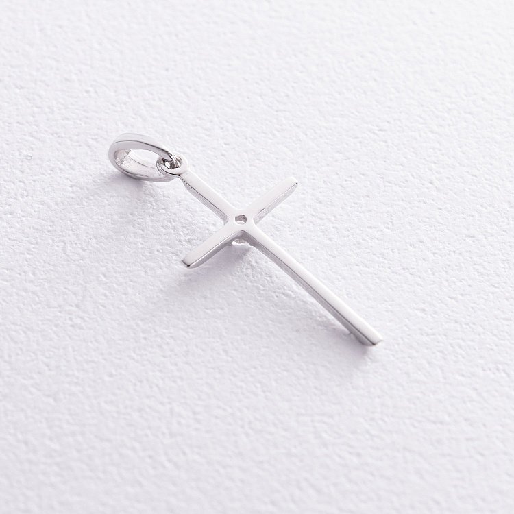 Золотий хрестик з фіанітом п01871 від ювелірного магазину Онікс - 2