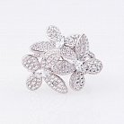 Серебряное кольцо "Бабочки" с фианитами 111953 от ювелирного магазина Оникс - 2