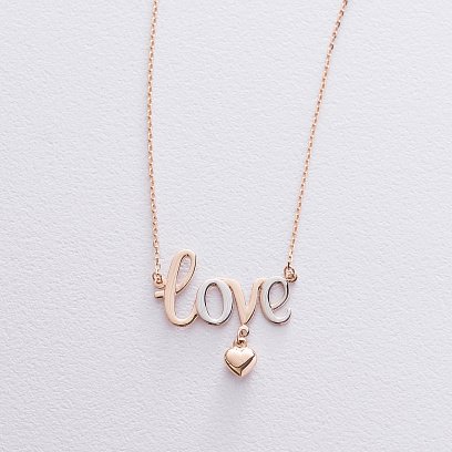 Золоте кольє "Love" кол01024