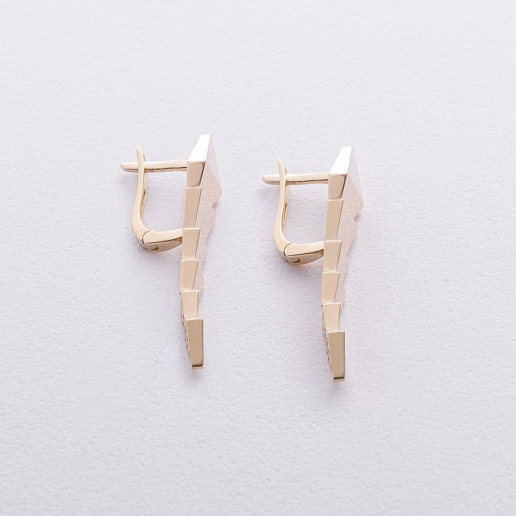 Сережки "Змії" у жовтому золоті с08816 від ювелірного магазину Онікс - 2