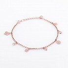 Золотий браслет на ногу з фіанітами б02579 от ювелирного магазина Оникс - 3