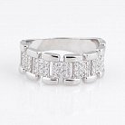 Срібний перстень з фіанітами 111841 от ювелирного магазина Оникс - 2