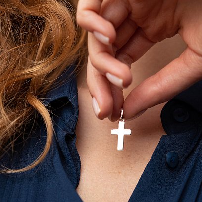 Серебряный крест 133022 №2