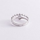 Серебряное кольцо с фианитами 1225/1р-CZ от ювелирного магазина Оникс - 2