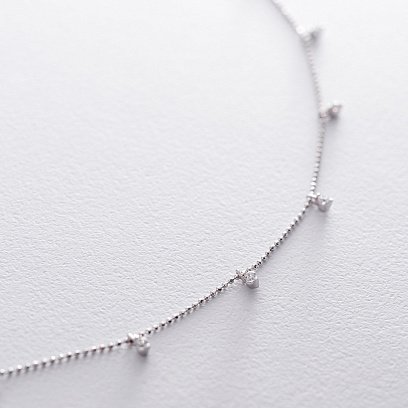 Золотое колье с фианитами кол01517 №4