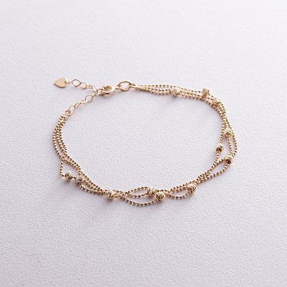 Браслет "Шарики" в желтом золоте б05256