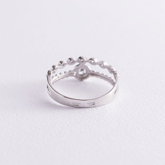 Серебряное кольцо с фианитами 1225/1р-CZ №3
