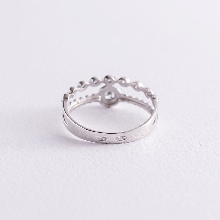 Серебряное кольцо с фианитами 1225/1р-CZ - 2 Серебряное кольцо с фианитами 1225/1р-CZ от ювелирного магазина Оникс - 2