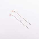 Золоті сережки - протяжки "Сердечки" с09651 от ювелирного магазина Оникс