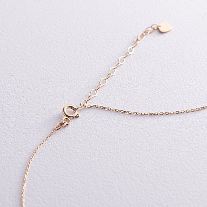 Двойное золотое колье "Шар и сердечко" кол02280 №7