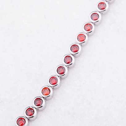 Серебряный браслет с фианитами 14884 №5