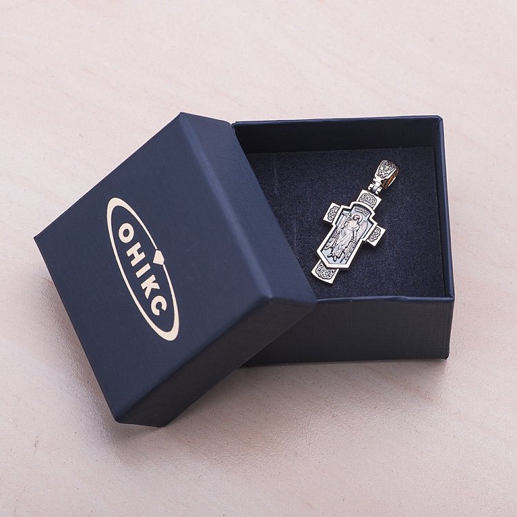 Золотий православний хрест "Ангел Охоронець" п02688 від ювелірного магазину Онікс - 5