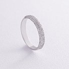 Каблучка з доріжкою діамантів (біле золото) 28801121 от ювелирного магазина Оникс