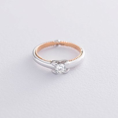 Золота каблучка з діамантами кб0331lg