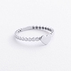 Каблучка "Серце" в білому золоті к08486 от ювелирного магазина Оникс