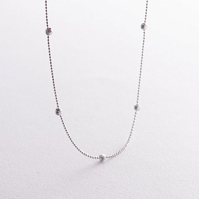 Кольє "Кульки" у білому золоті кол02451