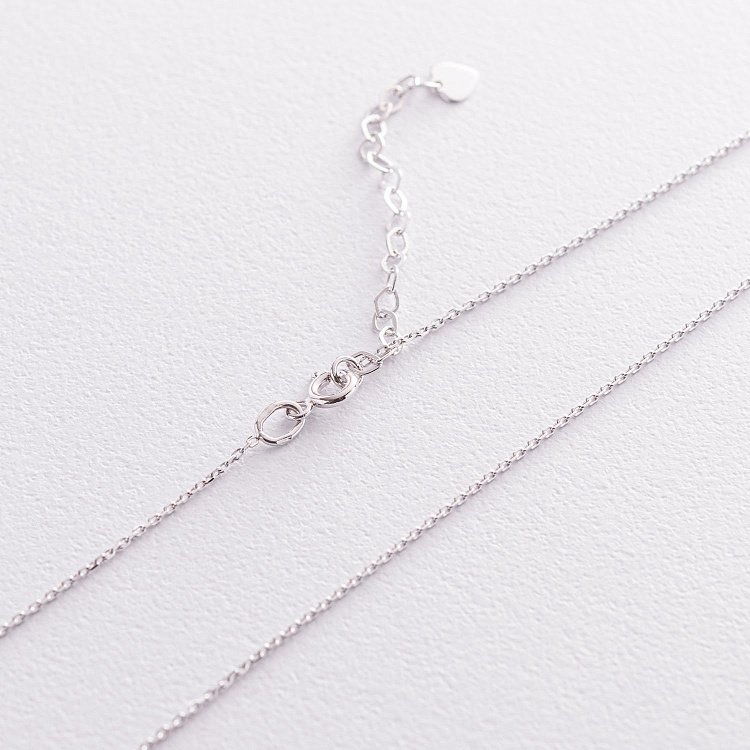 Колье "Клевер" в белом золоте кол01902 от ювелирного магазина Оникс - 3