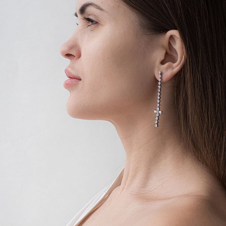 Золотые серьги (бриллиант) сб0269ar от ювелирного магазина Оникс - 3