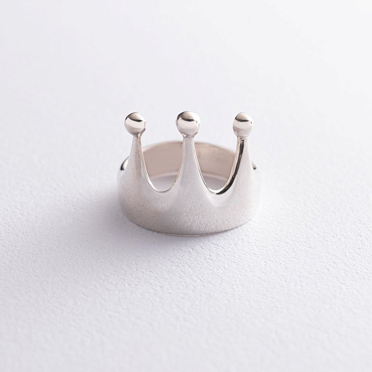 Серебряное кольцо "Корона" 111854 от ювелирного магазина Оникс