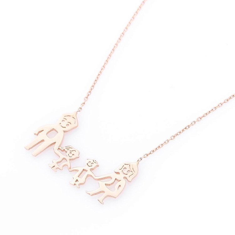 Золотое колье "Семья" кол01231 от ювелирного магазина Оникс