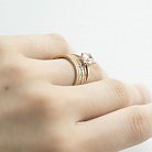 Золотое кольцо с фианитами к05356 от ювелирного магазина Оникс - 4
